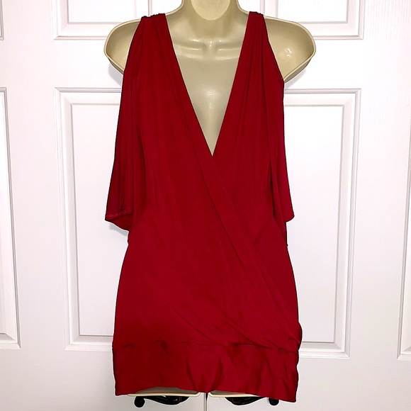 Lauren Conrad Draped Top with Elastic Banded Waist, Size M - Picture 2 of 4